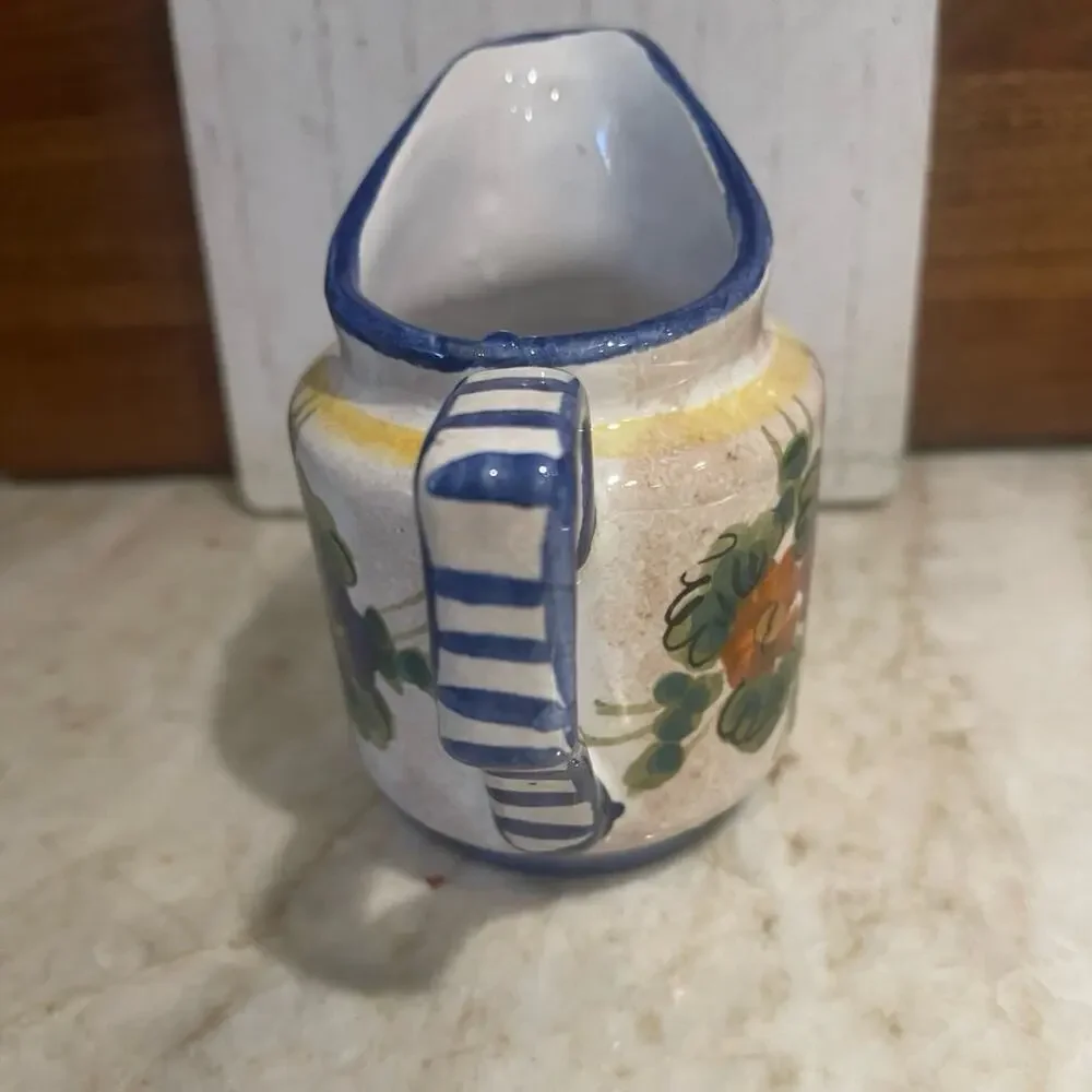 Italian handpainted creamer 4”